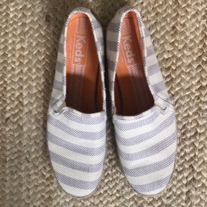 Keds jute canvas flat in lavender stripe